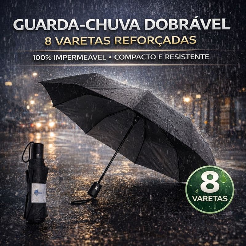Guarda Chuva Sombrinha Grande Manual Resistente Contra Vento UV Masculina Feminina