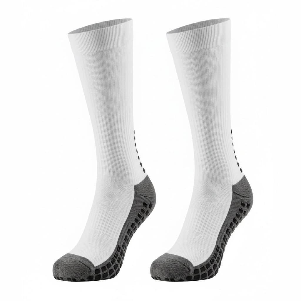 Meião Socks Antiderrapante Futebol Branca Contra Torções