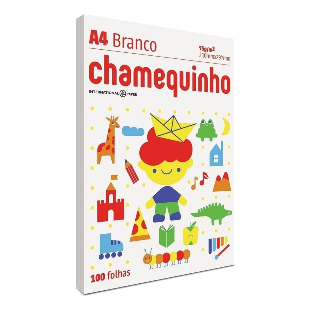 Papel Sulfite A4 75g Chamex Chamequinho Branco c/ 100 folhas