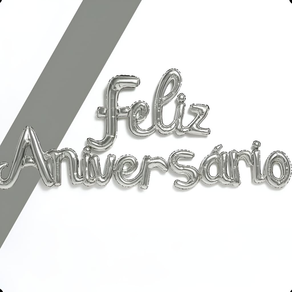 Balão Feliz Aniversário Metalizado Decoração Pequeno Festa - 16 Polegadas