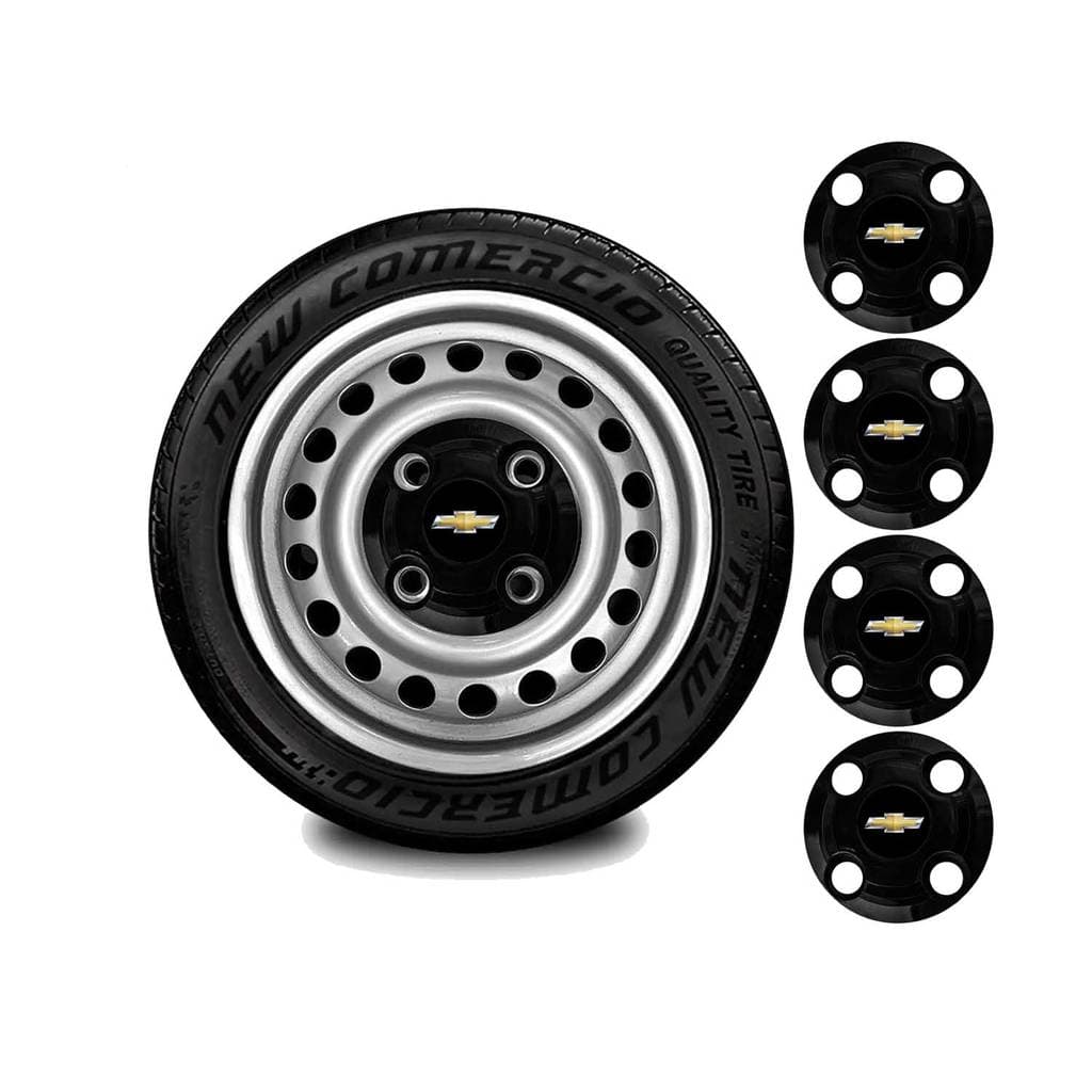 Kit Jogo 4 Calotinhas Centrais Rodas Gm Aro 13 14 15