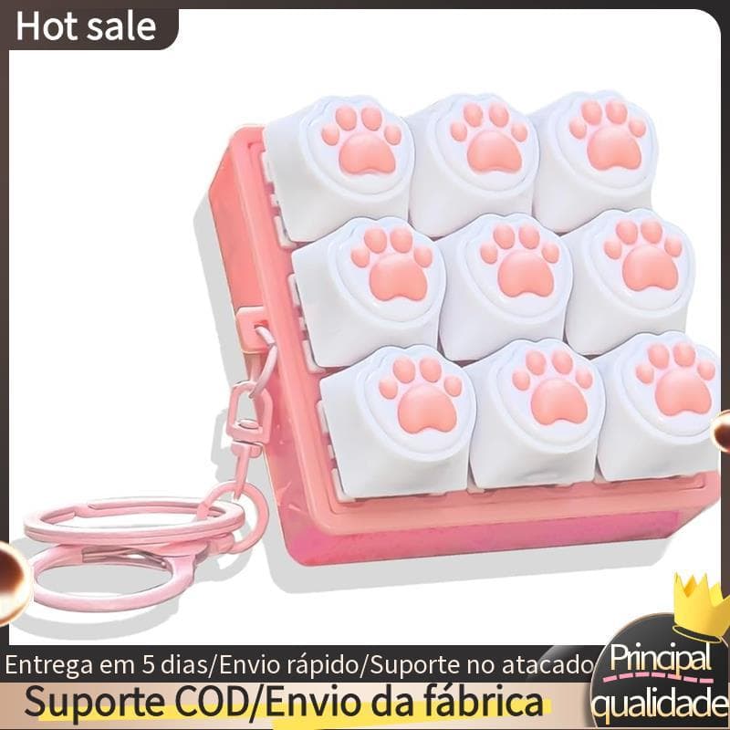 Teclado De Som Fidget Toy Para Alívio Do Estresse Escritório , Escola , Viagens Ansiedade Chaveiro Presente Gato