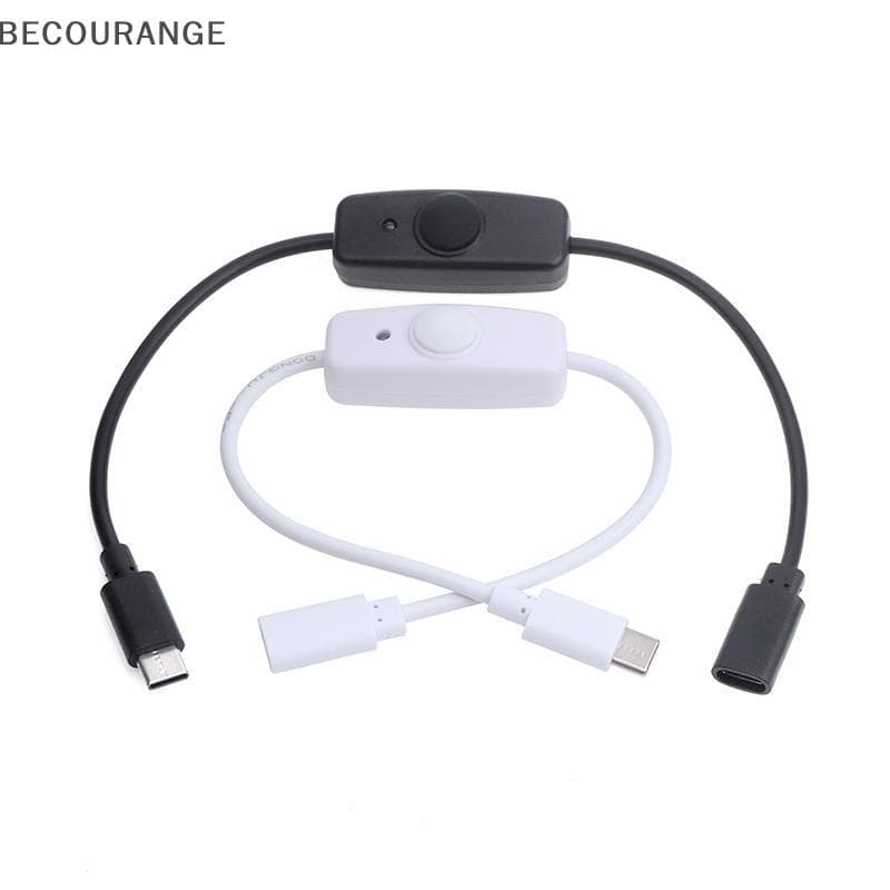 BEC USB Tipo C Com Interruptor Liga/Desliga , Botão Cabo De Extensão De Carregamento De 30CM Universal NG