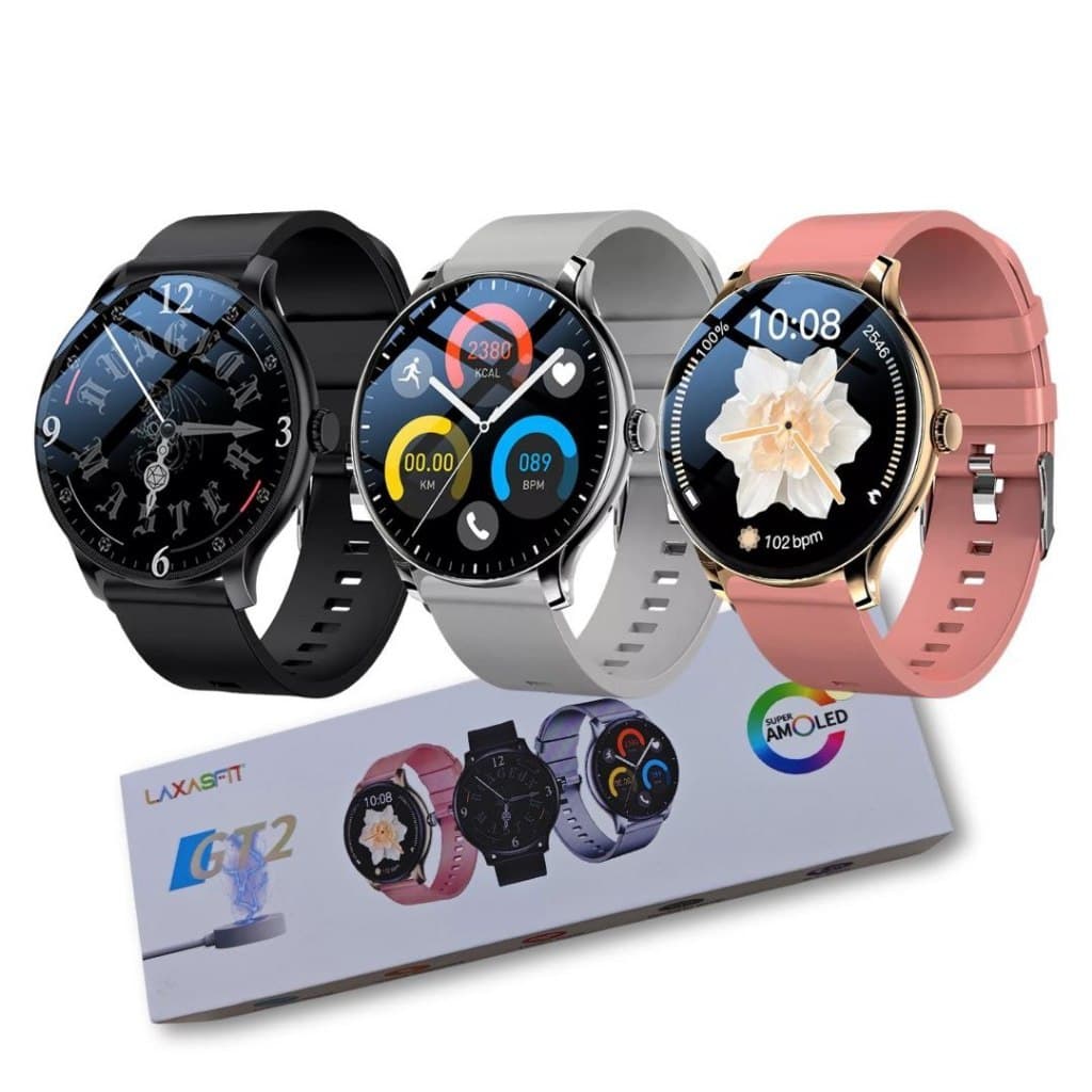 Oferta Smartwatch LaxasFit GT2 Amoled Chamadas Bluetooth 24h