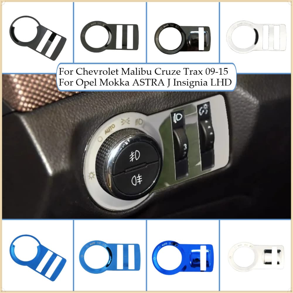 Guarnição De Decoração Do Interruptor Da Lâmpada Farol Carro Em Aço Inoxidável Para Chevrolet Malibu Cruze Trax 2009-201