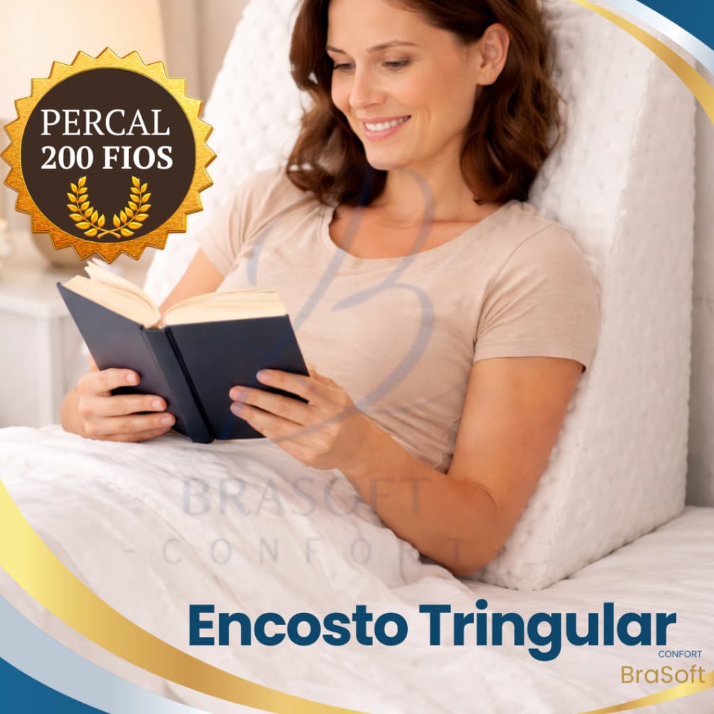 Encosto Anatômico Triangular | Capa TNT, Cetim ou Percal 200 Fios
