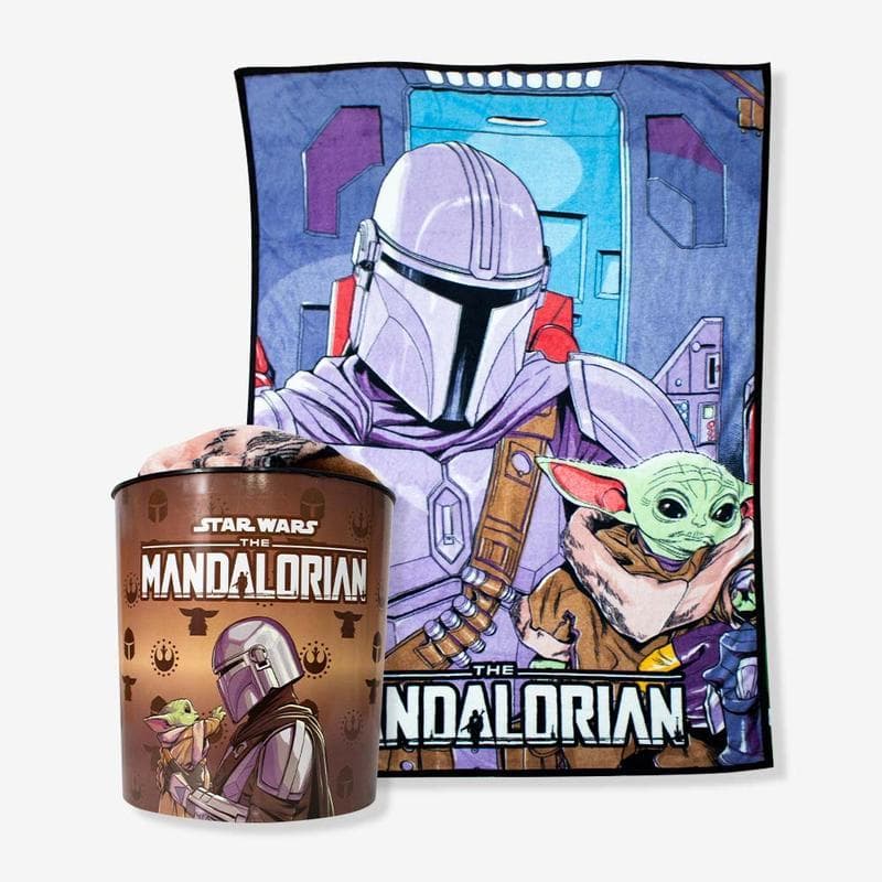 Kit Manta e Balde de Pipoca Star Wars The Mandalorian