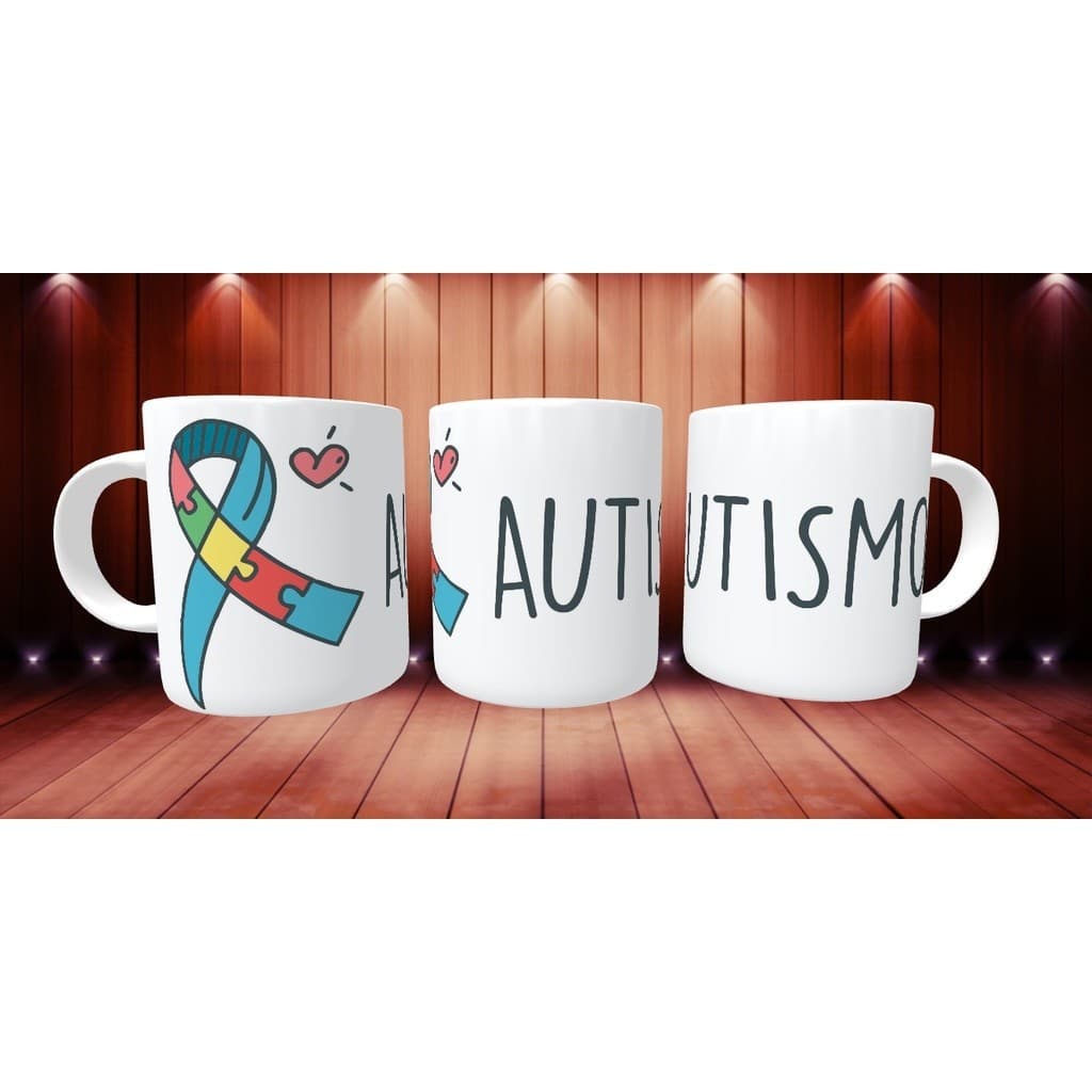 Caneca Xicara personalizada Autismo vários modelos 325ml