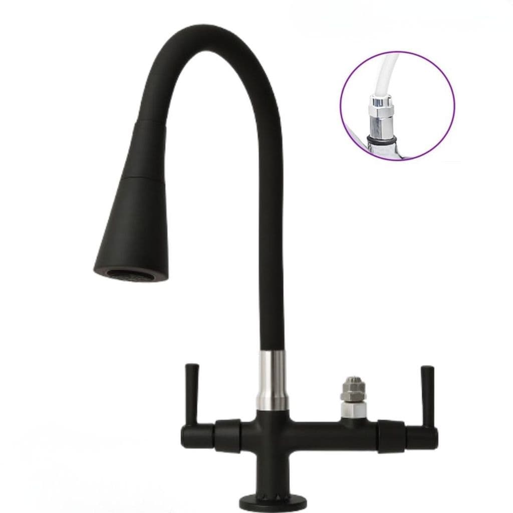 Torneira PRETA Bancada adaptador Purificador Europa Electrolux Ibbl Consul Brastemp Filtro Mangueira de 6mm