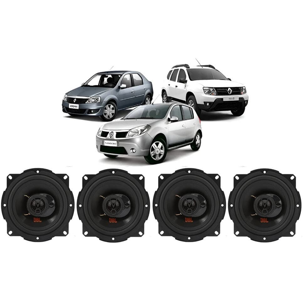 Kit 4 Alto Falante Jbl Sandero Logan Duster Oroch Clio