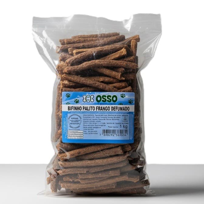 Bifinho Macio Palito - Osso e Companhia - Sabor Frango Defumado - 1 Kg