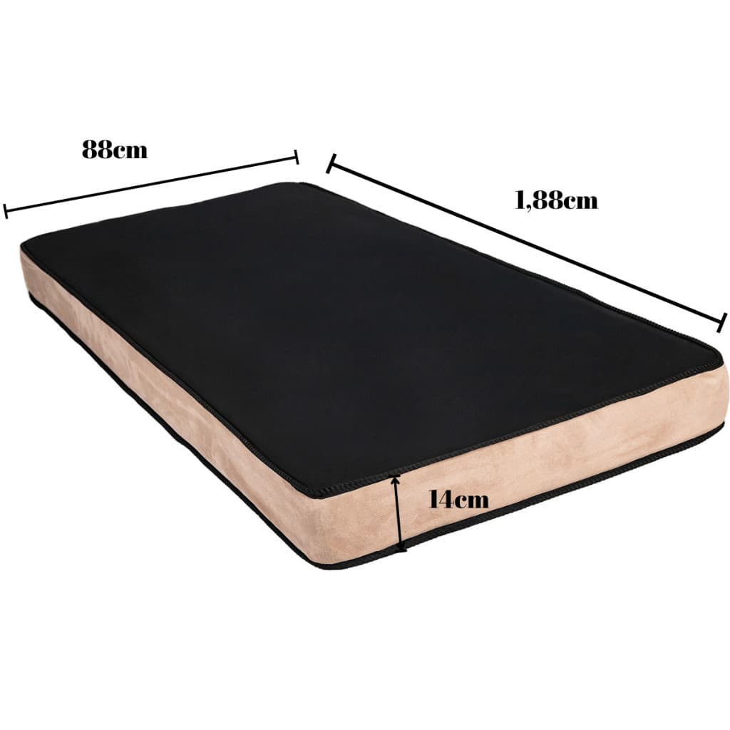 Colchão Solteiro Econômico D28 88x1,88x14 Preto e Bege Em Promoção.