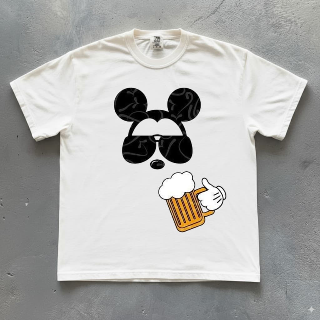 Camiseta Mickey Mouse Festeiro Regular  e Plus size