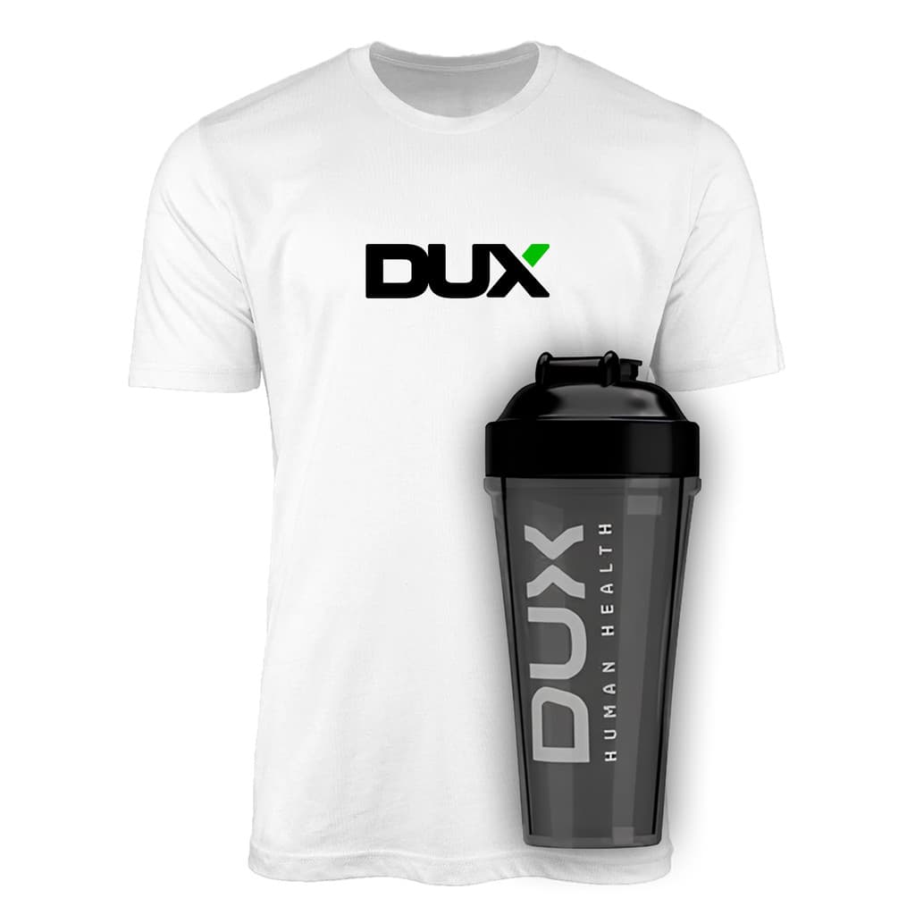 Kit Camiseta Dux Coqueteleira 800ml Nutrition Dry Fit Camisa