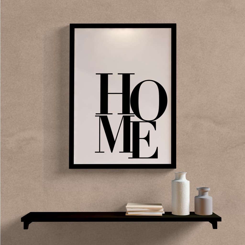 Quadro Decorativo Home Preto e Branco 60x40 preto e branco