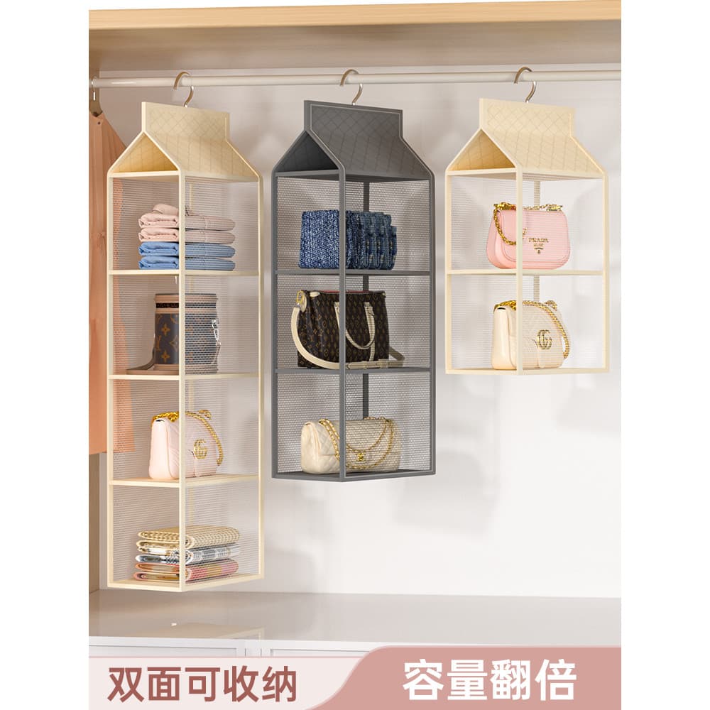 Estilo japonês saco de armazenamento ferramenta útil pendurado saco guarda-roupa doméstico pendurado Net bolso saco de c