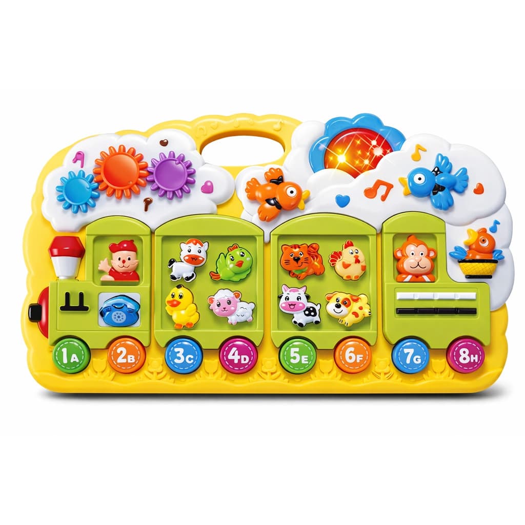 Trenzinho Brinquedo Educativo Musical DM Toys Com Luz E Som