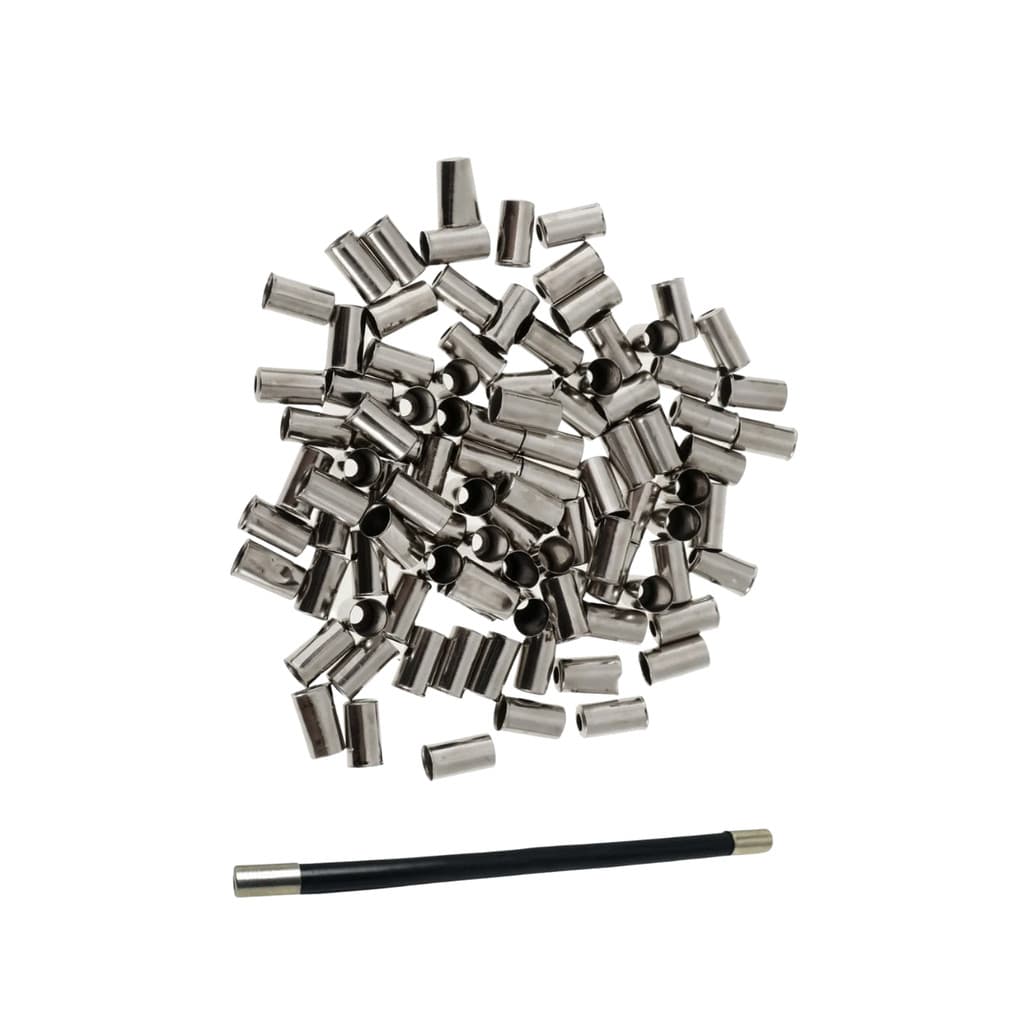 Terminal Conduite 5mm 100 Peças Prata