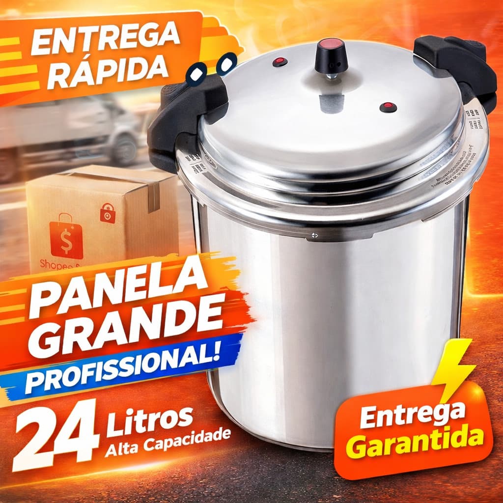 Panela De Pressao 7 a 24 Litros Profissional Fechamento Externo Grande Industrial Panelao Feijão Feijoada