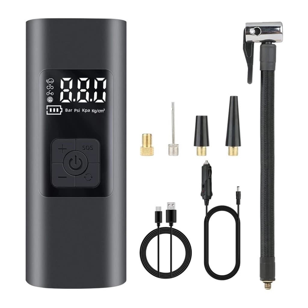 Bomba Carro Compressor Portátil Usb Calibrador Ar Carro Bike Bola
