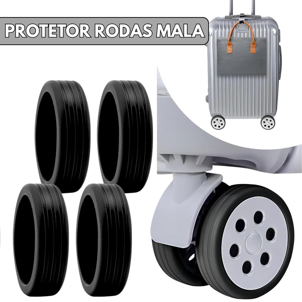Capa Protetora Para Rodinhas Roda De Mala De Viagem Cadeira Silenciosa Silicone Universal