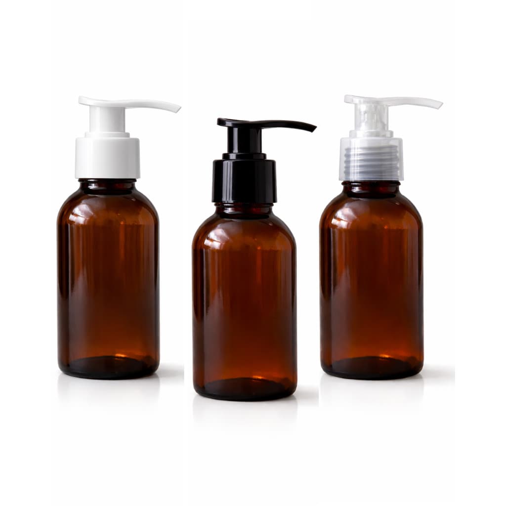 Kit 10 Frascos Pet 60ml Âmbar com Válvula Pump para Sabonete/Shampoo