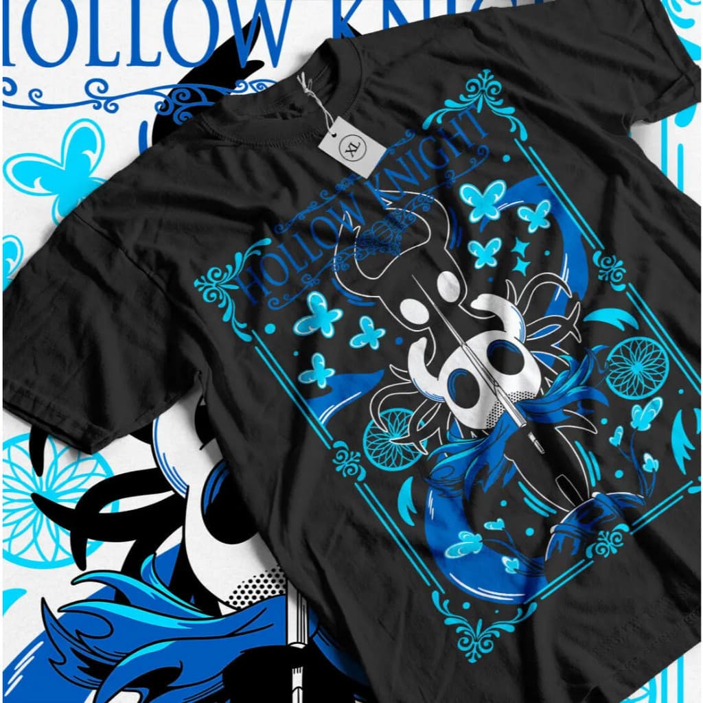 Camiseta Unissex Básica Premium Hollow Knight Ghost Knight Macio