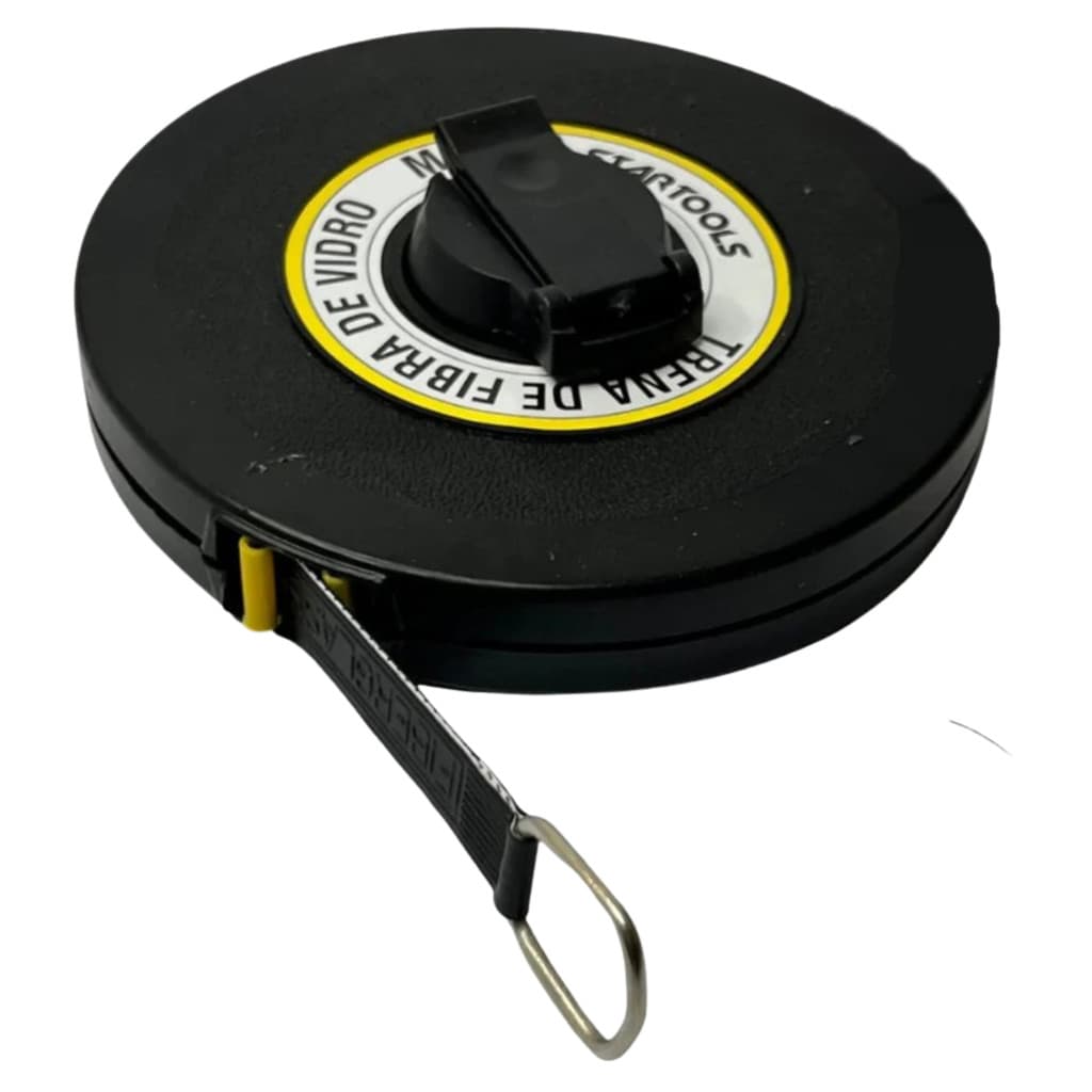 Trena 20m Fibra de Vidro Profissional Alta Resistência Preta