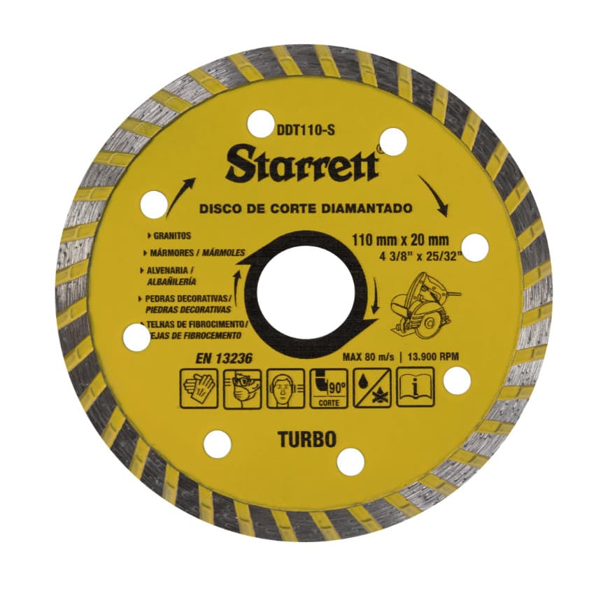 Disco de Corte Diamantado Starrett 110mm X 20mm Porcelanato