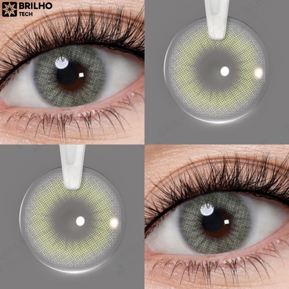Lentes De Contato Coloridas 2pcs Contatos Coloridos Para Maquiagem De Cosméticos Brown Eyes-BT