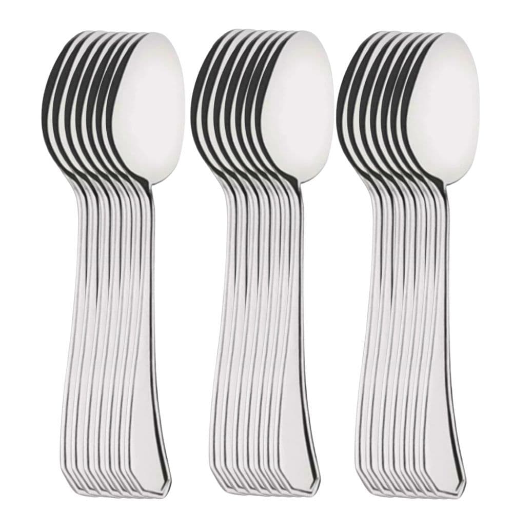 Kit  18 Colher de Mesa Inox Jogo de Talheres Cozinha Colheres de Sopa Refeição Jantar