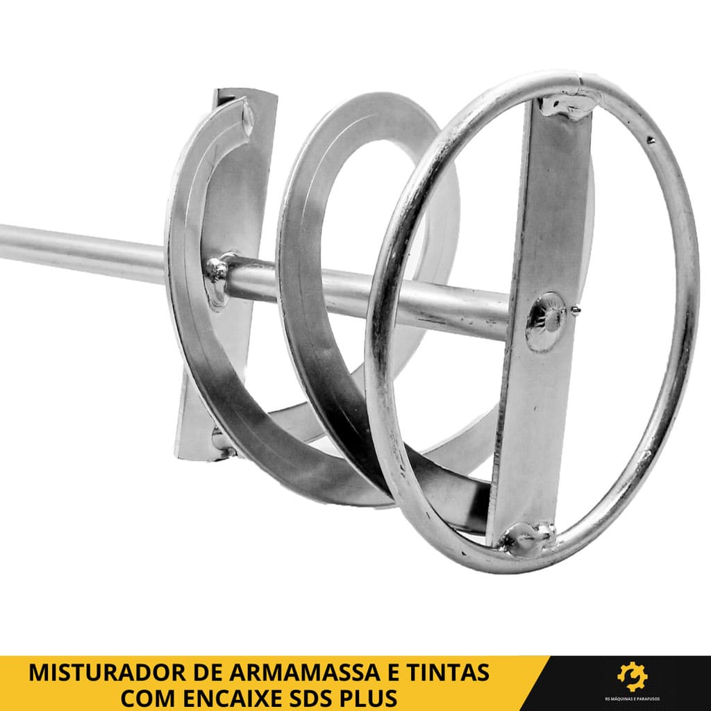 Misturador Tintas Argamassa Gesso SDS Plus 100x600mm Para Furadeira Martelete MTX