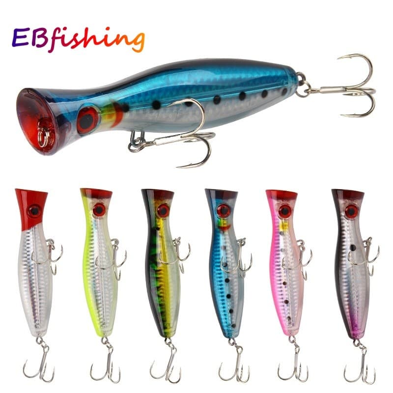Isca Popper De Pesca 12cm 40g Topwater Para Fundição De Superfície De Água Salgada E Doce