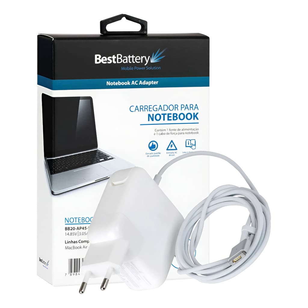 Fonte Carregador 45w Macbook Air 13 A1466 - Magsafe 2