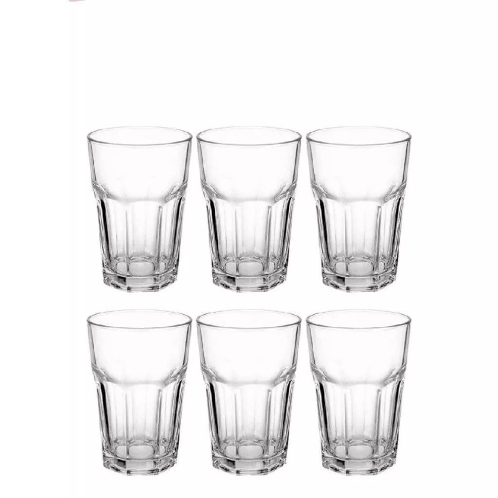 Kit 3 Copos Vidro Trevi 350ml Água Suco Refrigerante Bebidas Mesa Posta Família Amigos Resistentes
