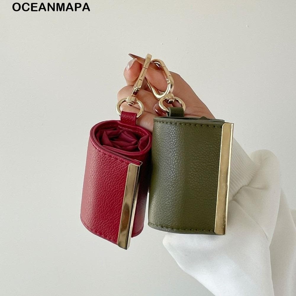 Sacola De Compras Dobrável OCEANMAPA , Mini Leve E Reutilizável Para Chaveiro , Grande Capacidade