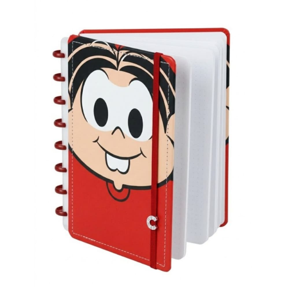 Caderno Inteligente 80 Folhas Monica Organizador Grande Vermelho Reutilizavel Estudo Escolar