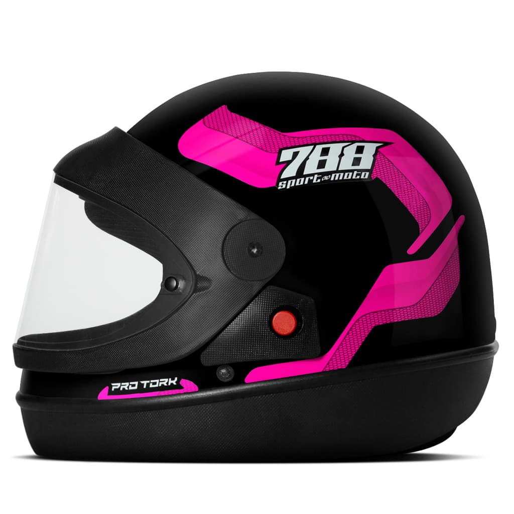 Capacete Moto Fechado Feminino Masculino New Sport Moto 788 SM Barato Envio Rápido Pro Tork