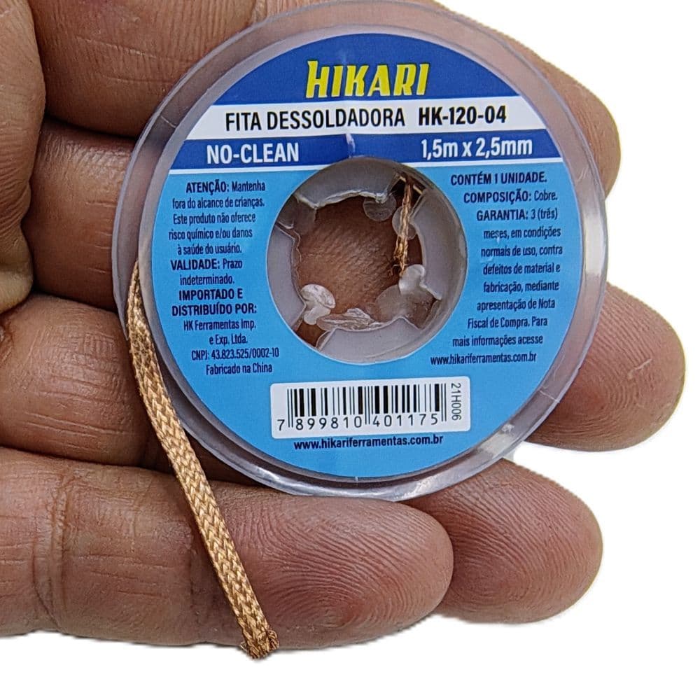Fita Dessoldadora 1,5 x 2,5mm HK120 Hikari