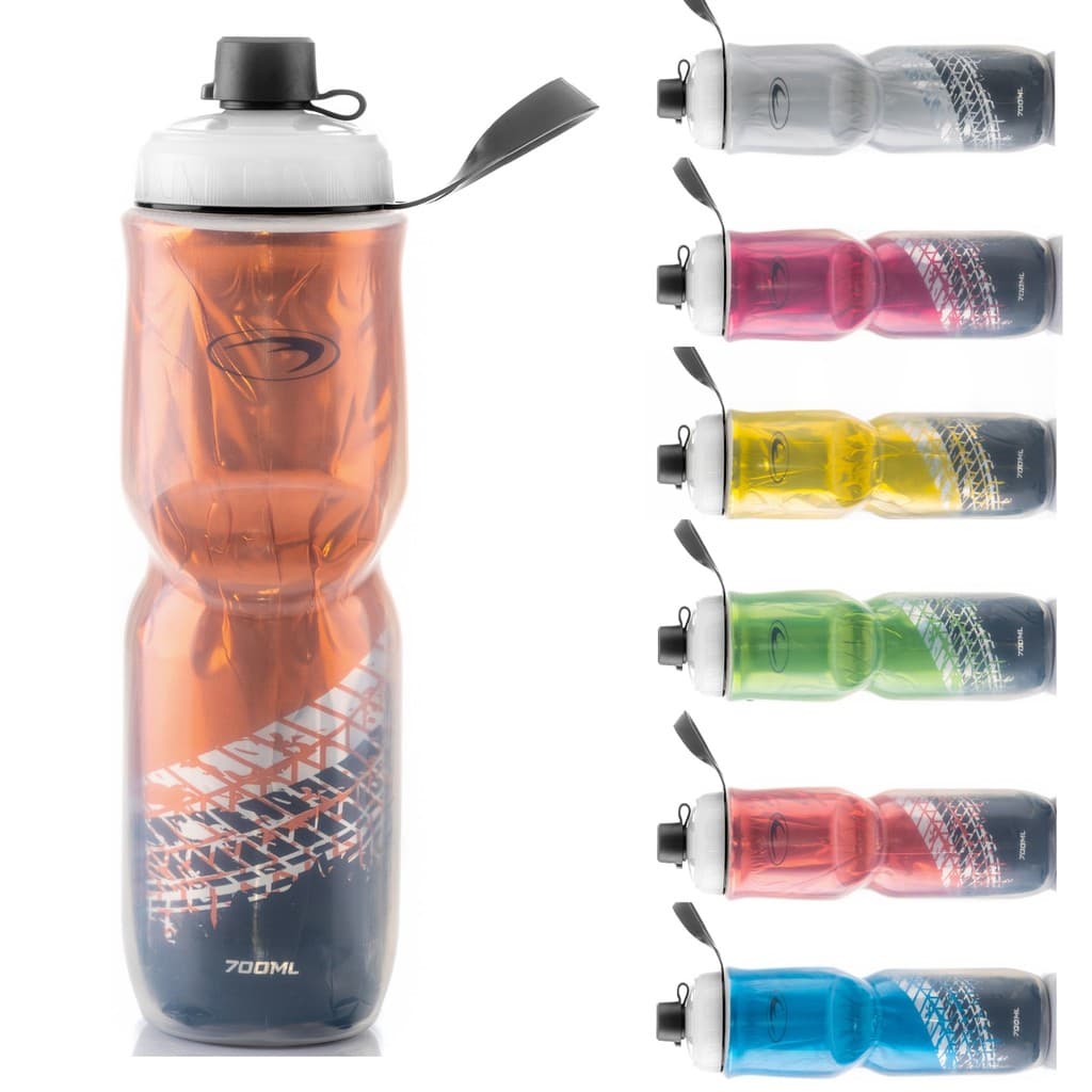 GARRAFA SQUEEZE TERMICA 700ML PTK RASTRO LARANJA