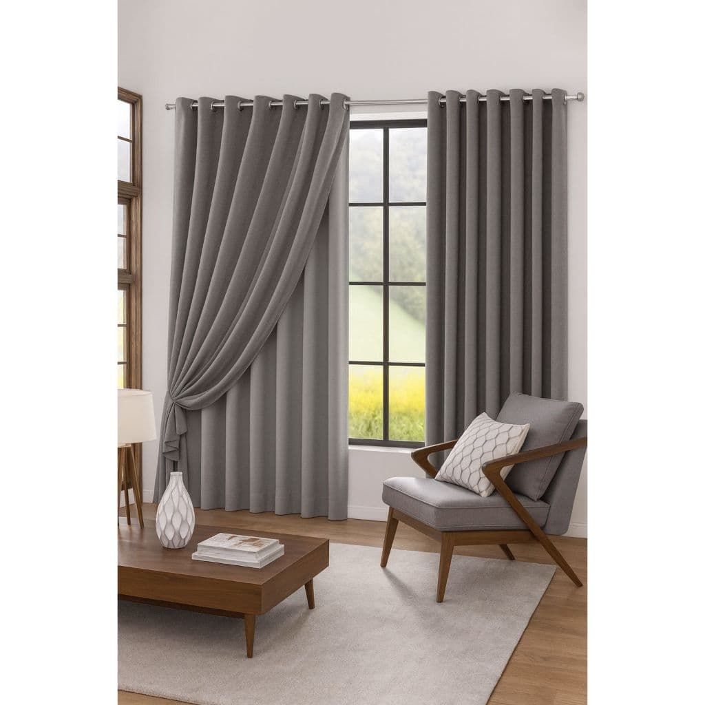 Cortina de Microfibra com voil 4,00 x 2,80 para quarto sala - Decoração de Casa e Apartamento