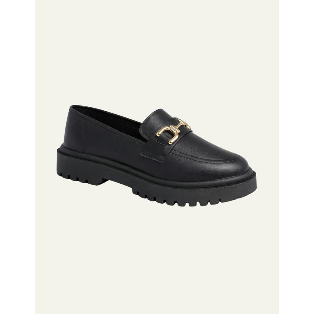 Sapato Mocassim Feminino Tratorado Enfeite Dourado Casual Confortável