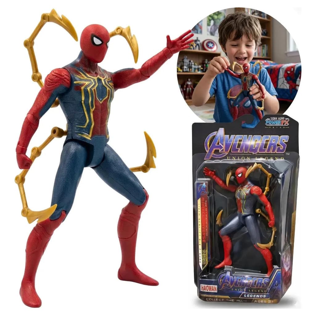 Boneco Homem Aranha Flexível C/ Garras Action Figure