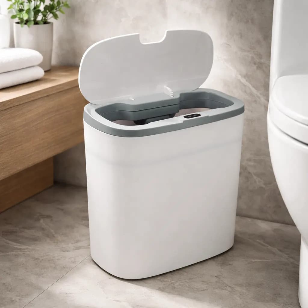 Lixeira 14l Automática Com Sensor Inteligente P/ Banheiro