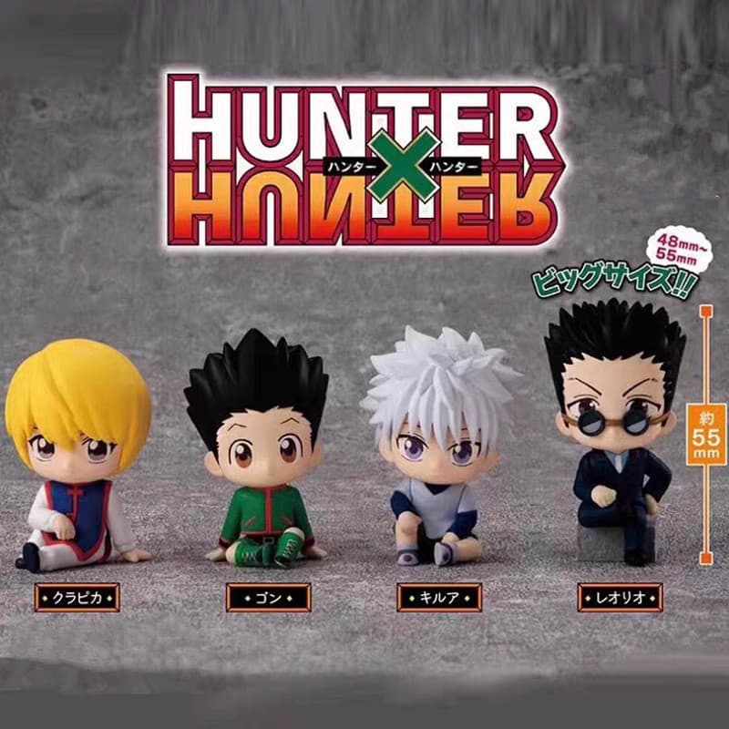 4 peças/5cm PVC Anime Hunter x Gigante: Kurapika, Bordeaux, Kurapika, Leo, Paladin Knight RGQ8