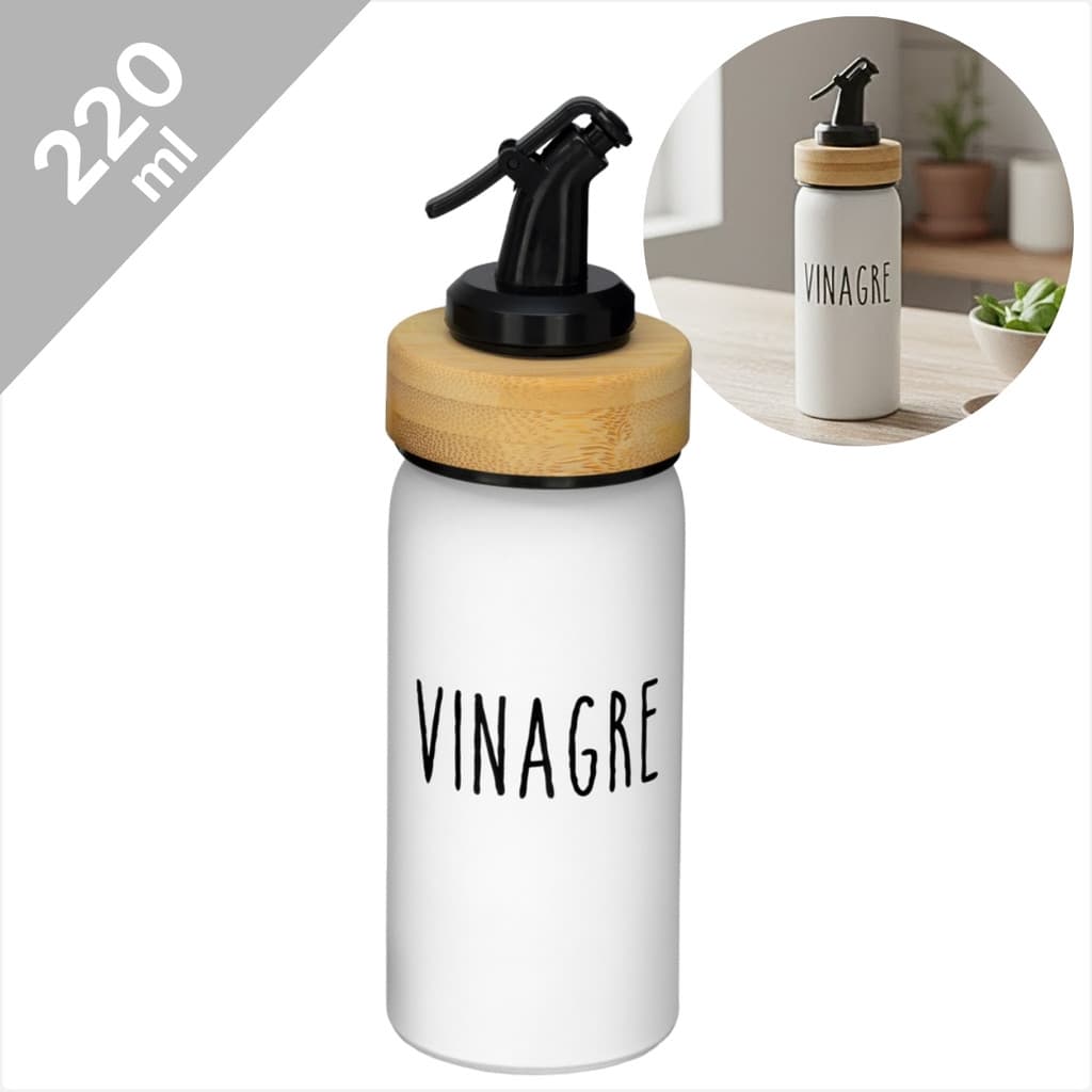 Vinagreiro Vidro 220ml Doha Com Bico Dosador Porta Vinagre Cozinha Moderna
