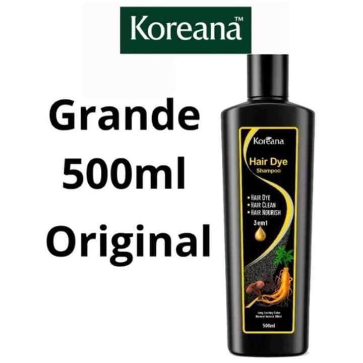 Shampoo Tonalizante Preto 500ml Intensificador de Cor Cabelos Escuros Cobertura de Fios Brancos