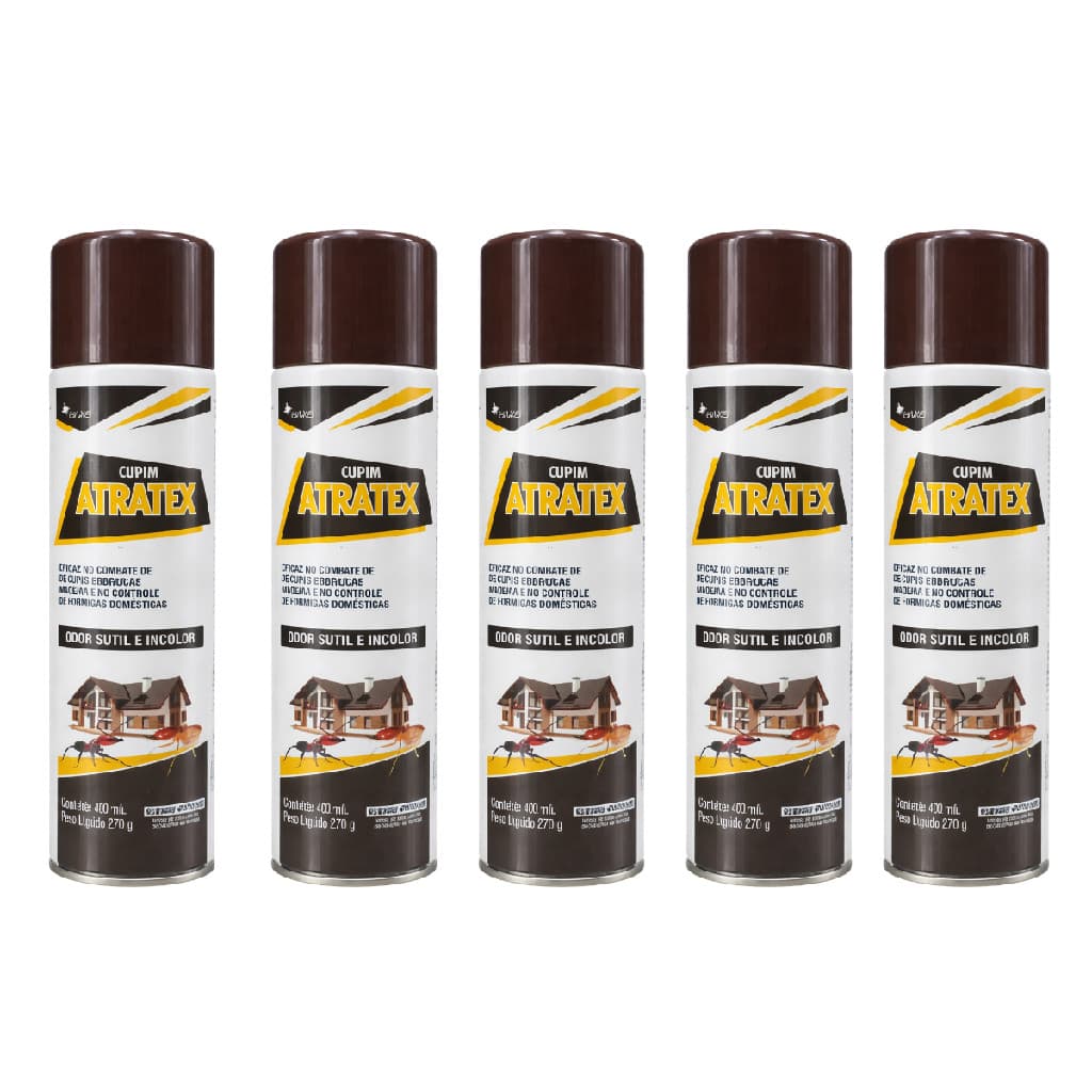 Atratex HAXEA Solução Para Controle De Pragas Em Madeira 400ml Secagem Rápida kit com 5 uni