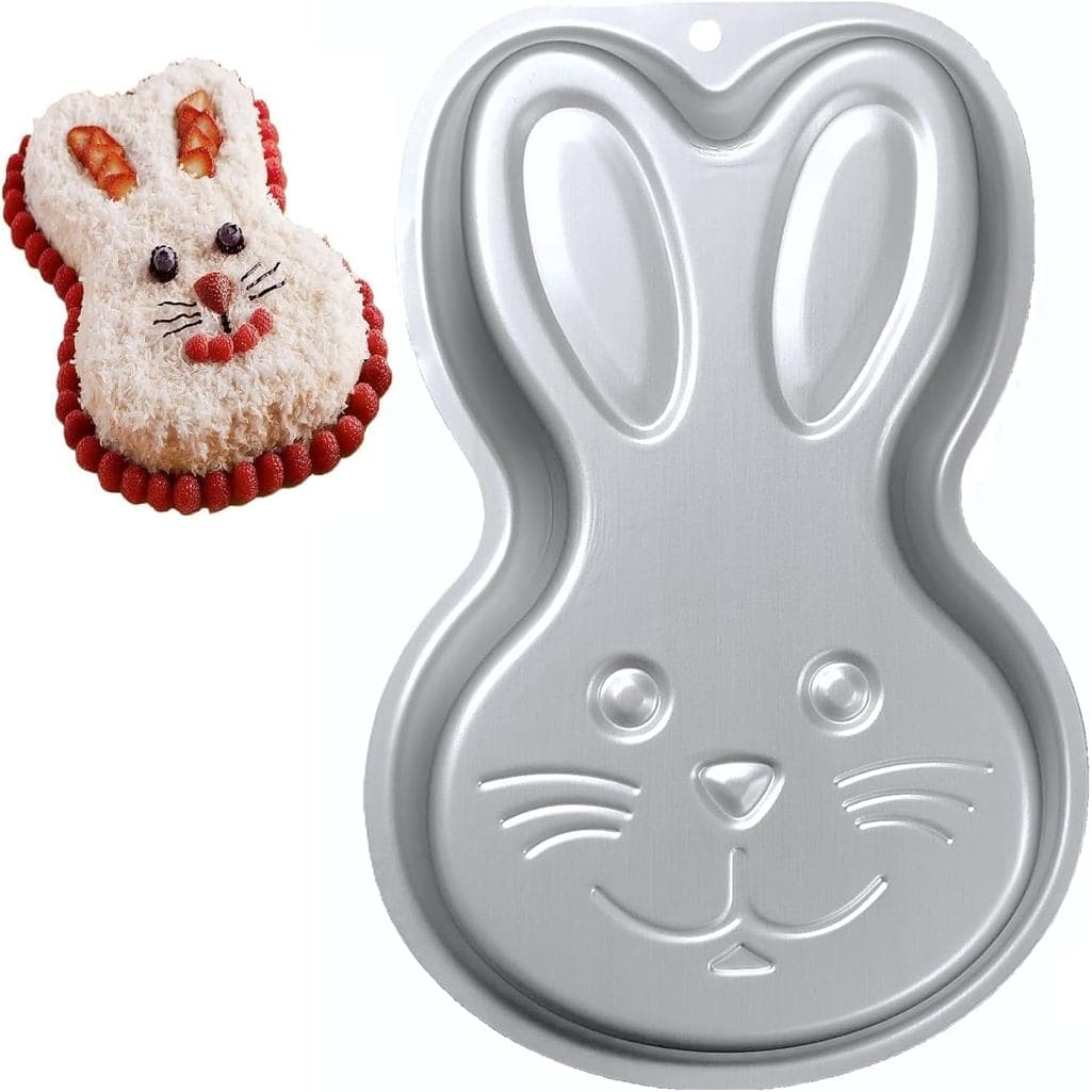 Forma de Bolo em Forma de Coelho de Alumínio, Molde para Bolo de Coelho da Páscoa, Formas para Bolo de Aniversário e Fes