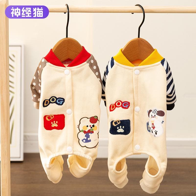 Roupas para cães de estimação filhote de cachorro verão outono Teddy Bichon Schnauzer pequeno filhote de cachorro macacã
